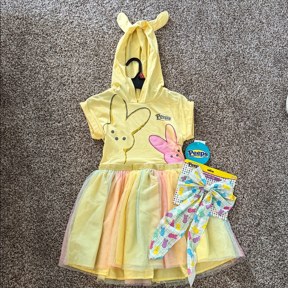 Peeps Yellow Bunny Kids Costume with Tutu